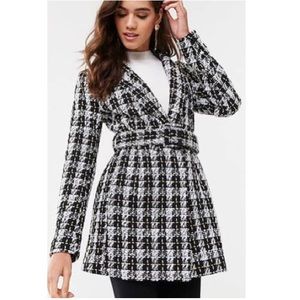 Tweed Metallic Jacket Blazer Small